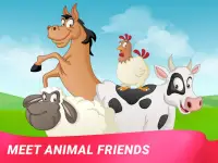 Farm Animals for kids: Kindergarten Learning Games Screen Shot 2