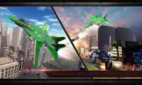 Airplane Robot Hero - City War Survival Screen Shot 4