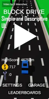 BlockDrive: Old school mini car racing game Screen Shot 0