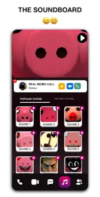 Scary Piggy Granny's 🎙 Video Call & Chat   Sounds Screen Shot 3