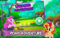 Mi pequeño dulce Pony Unicorn Run Adventure Screen Shot 0