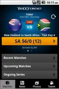 Yahoo Cricket Screen Shot 1
