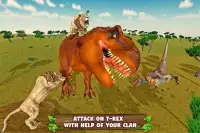Leão final vs dinossauro: aventura selvagem Screen Shot 1