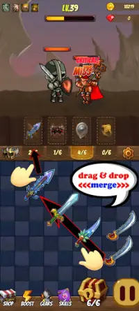 Knight Merge RPG Mighty Combat Screen Shot 0