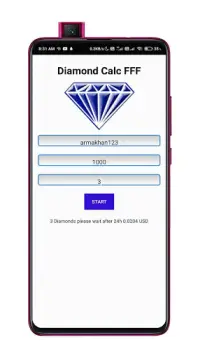 Free FF Diamonds Calculator Screen Shot 0