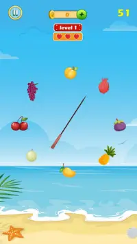Fruit Hit :  لعبة طعن الفاكهة Screen Shot 1