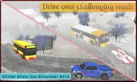 Simulador de ônibus de neve de inverno 2018 Screen Shot 9