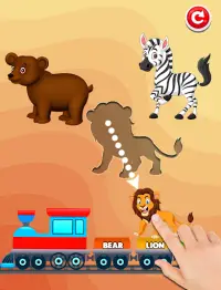 Learn Animal Names and Sounds with Kids Train Screen Shot 7