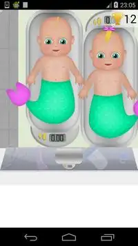 mermaid baby twins games Screen Shot 0