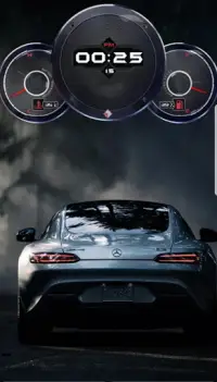 Speedometer Cars Clock Live Wallpaper Screen Shot 5