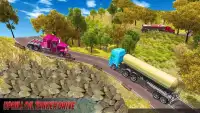 未舗装道路 貨物 トラックシム 上り坂 油 タンカー ドライバ Screen Shot 3