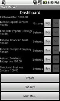 Stock Market Screen Shot 1