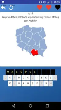 Województwa (prowincje) Polski - test, mapy, flagi Screen Shot 0