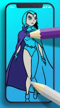 Teen Titans Coloring Go Cartoon game Screen Shot 3