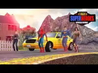 Superhero Taxi Driving : fast racing challenges 3D Screen Shot 12