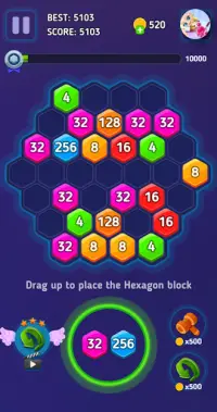 Pb Hexagon : match-3 : puzzle game Screen Shot 3