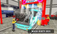 จำลองการล้างรถบัสเมือง: เกมล้างรถสถานีบริการน้ำมัน Screen Shot 2