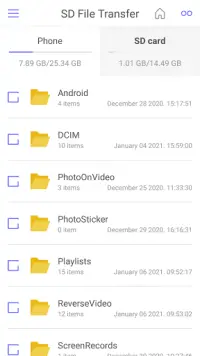 SD File Transfer (Move Files To SD Card Or Phone) Screen Shot 0