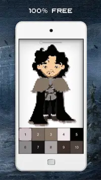 Game of Thrones Color by Number - GoT Pixel Art Screen Shot 1