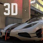 कार रेस Koenigsegg 3D