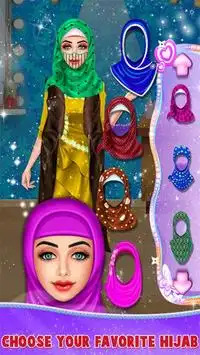 패션 인형 : Hijab 복장 및 화장 Screen Shot 3