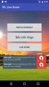 IPL Score and schedule Screen Shot 0