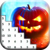Halloween Color By Number Scary Pixel Art