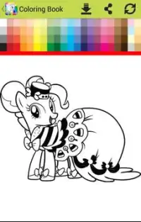 Coloring little pony  princess go Screen Shot 1