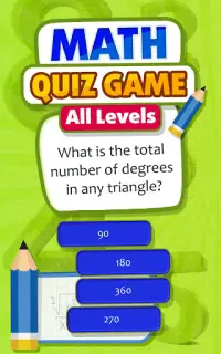 गणित सभी स्तर प्रश्नोत्तरी खेल Screen Shot 7
