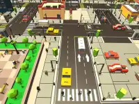Blocky Taxi Car City Driving : Pixel Taxi Sim Game Screen Shot 14