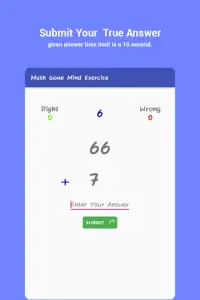 Math Game Mind Exercise - Mathematics Brain Games Screen Shot 2