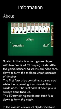 Spider Cards Game Screen Shot 4