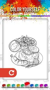 Food Coloring Pages- Food Truck Screen Shot 1