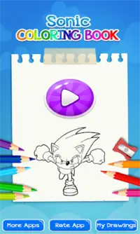 soni coloring blue hedgehog's Screen Shot 0