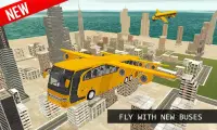 Flying School Bus Simulator 3D: Extreme Tracks Screen Shot 0
