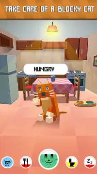 My Blocky Cat: Virtual Pet - try animal care game! Screen Shot 4