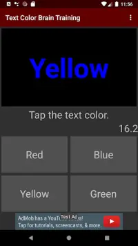 Text Color Brain training Screen Shot 2