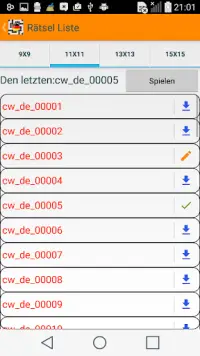 German Crossword Puzzles Free Screen Shot 1