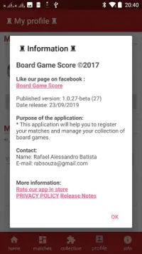 Board Game Score Screen Shot 7