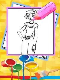 Coloring games totally girls spies Screen Shot 0