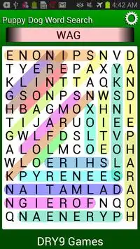 Puppy Dog Word Search Screen Shot 2