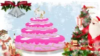 Yummy Merry Christmas Party Cake - Girls Games Screen Shot 0
