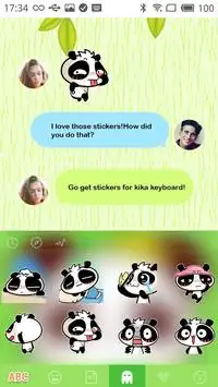 Kika Pro Nono Panda Sticker Screen Shot 2