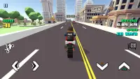 Blocky Moto Racing pilote moto Screen Shot 0