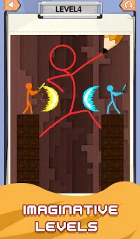 Draw N Craft - Stickman Puzzle Screen Shot 2