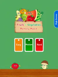 Fruits and Vegetables Memory Match Game Screen Shot 5