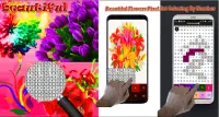 Beautiful flowers Pixel Art Coloring By Number Screen Shot 1