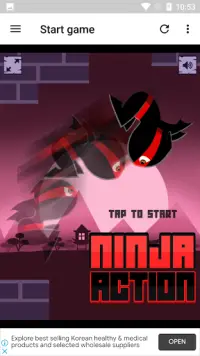 Ninja action Screen Shot 0