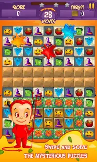 Halloween Smash 2021 - Witch Candy Match 3 Puzzle Screen Shot 2