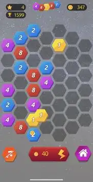 2048 hex Connect - 2048 hexagon Puzzle game Screen Shot 2